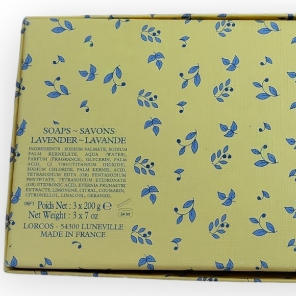 Lorcos French Lavender Soaps Set of 3 Soaps NIB - Picture 9 of 9